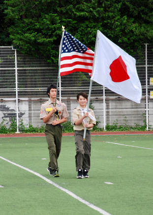 Troop 5 leads flag ceremony